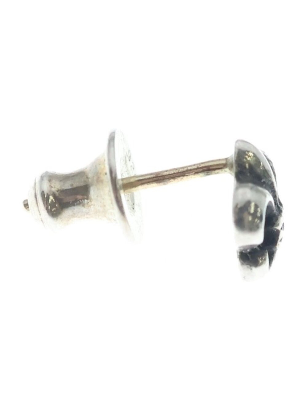 Chrome Hearts Co Bs Flr Bs Flare Stud Earrings Silver View 4